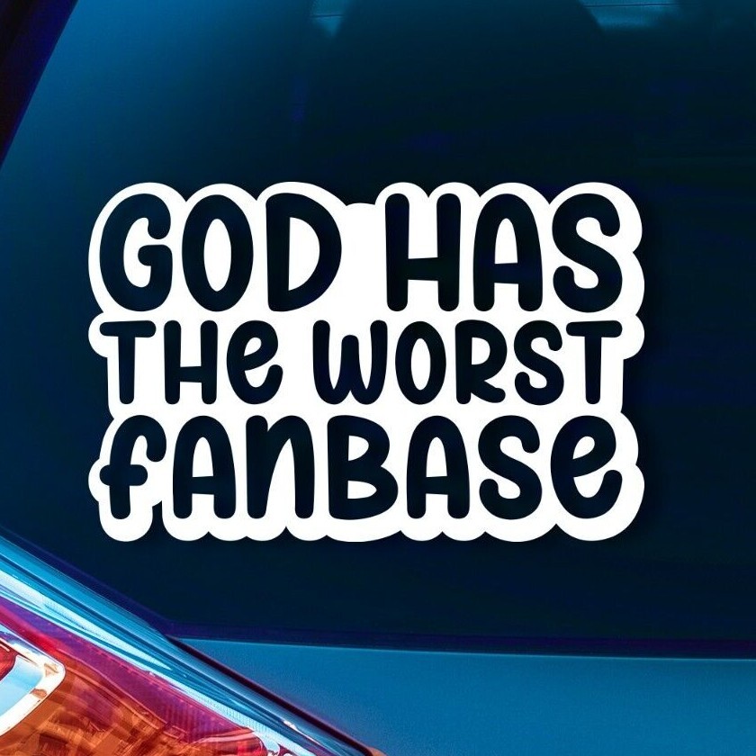 Anti-Christian Decal – Atheist Decal, Anti-Religion Car Decal, Atheism Decal