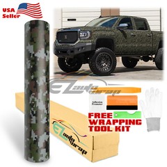 Camouflage Digital Army Green Military Matte Vinyl Sticker Wrap Decal Sheet Film