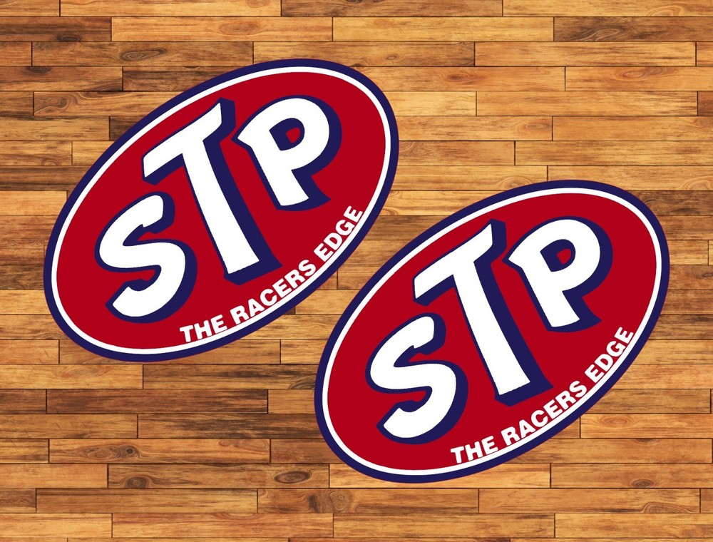 STP The Racers Edge Logo Water Proof UV Safe Glossy Vinyl Decals x2 Racing