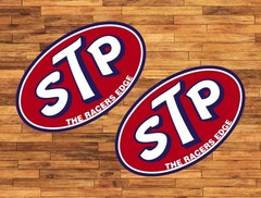 STP The Racers Edge Logo Water Proof UV Safe Glossy Vinyl Decals x2 Racing