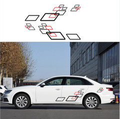 Geometric Graphics Vinyl Decals Car Both Sides Body Sticker DIY Decor Waterproof