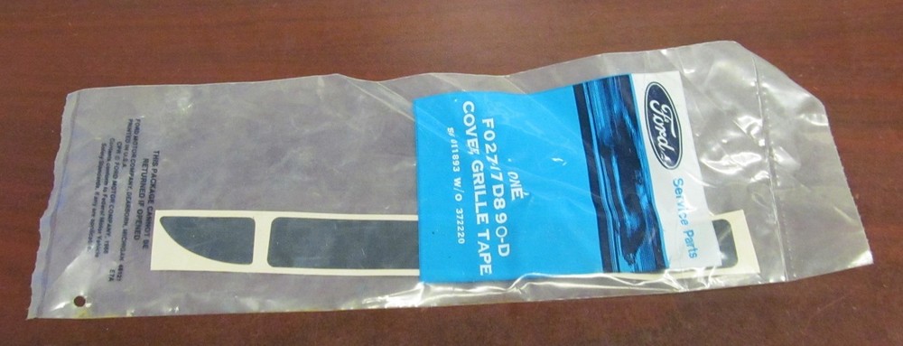 1990 NOS Ford Probe Right Front Lower Grille Tape Section