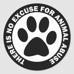 Animal Abuse Awareness Sticker 3″ Be Kind Animals No Excuse All Lives Matter