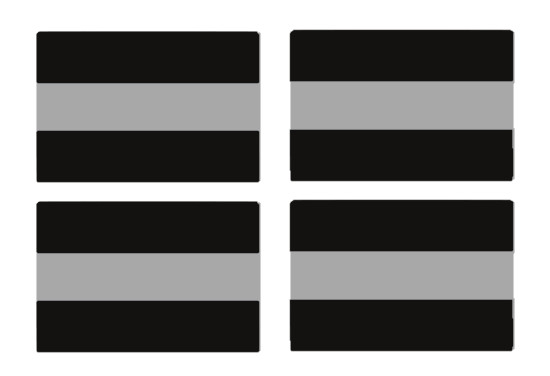 4 Pack Thin Gray Line Sticker Corrections Lives Matter License Plate Decal