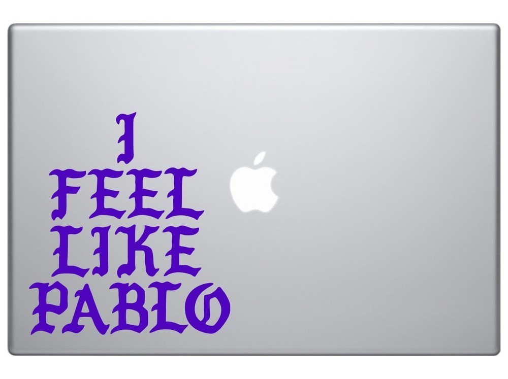 I Feel Like Pablo Logo K. West MacBook Car Window Vinyl Decal sticker 6″ Purple