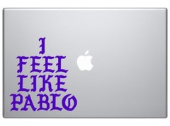 I Feel Like Pablo Logo K. West MacBook Car Window Vinyl Decal sticker 6″ Purple