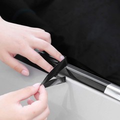 High Gloss Black Vinyl Wrap Kit Chrome Trim Blackout Window Door 2in x 30ft