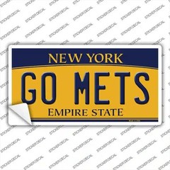 Bumper Sticker GO METS 3×6 Inches Waterproof