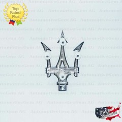 Maserati Front Grille Emblem Chrome Trident Logo Badge Radiator Symbol 670005377