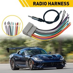 1/2Set Radio Wiring Harness + Antenna Adapter Kit Fit For 2002-10 Chrysler Dodge