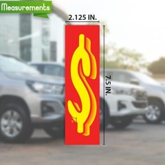 7 1/2 Inch Yellow & Red Numbers Windshield Pricing Stickers Car Dealer You Pick