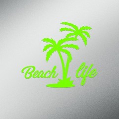 Palm Tree Beach Life Tropical Beach Decal Sticker | 5.5-Inches Wide