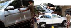 4x White Stripe Car Wheel Fender Sticker Vinyl Graphic Decal 56x10cm Universal
