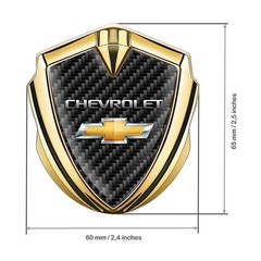 2 or 1 pcs Chevrolet logo metal emblem with silicone car tuning, 60 mm/65 mm