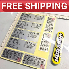 8pcs SPEED STAR RACING SSR WHEELS NEW COMPLETE REPLACEMENT STICKERS WATERPROOF