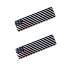 2Pcs Car Truck 3D Metal USA Flag Sticker American Decal Body Emblem Accessories