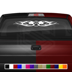 115-02 DOG PAW PRINT Windshield Decal Window Sticker Vinyl Graphic Dog Lover Car