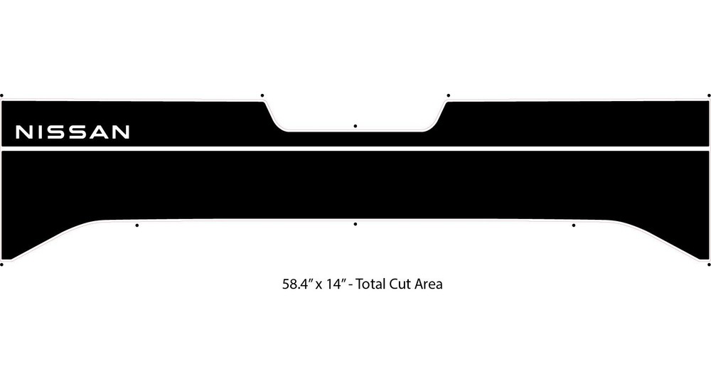 FITS 2022-2026 Nissan Frontier Graphics Body Tailgate Blackout Decal Graphics