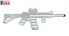 20″ Polished Stainless Steel AR15 Rifle American Flag Emblem Decal – Laser Cut