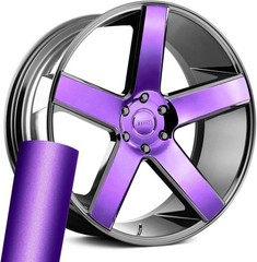 Auto Rim Air-Release Adhesive Vinyl Wrap 24 Inch x 30 Inch 4 Sheet Pack Matte…