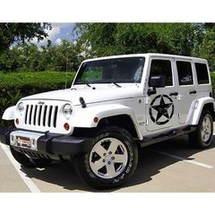 20” Army Star Distressed Vinyl Decal Car Hood Side Body Badge For Jeep Wrangler