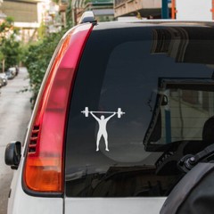 weight lifting bar|Vinyl Sticker |Decal for Window|Laptop|Any smooth surface