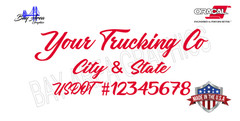 Truck Door Decals Set x2 Custom USDOT Company Name City State Vinyl