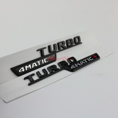 Matte black E53 AMG TURBO 4 MATIC Trunk Emblem Badge Sticker for Mercedes Benz