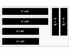 NEW 9″ Double Center Rally RACING STRIPES Vinyl Decal Car (Fits Ford MUSTANG)