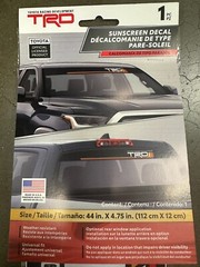 TRD Racing Toyota Retro Sunscreen Decal Officially Licensed Item 44″ X 4.75″