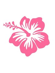 Hibiscus single flower Vinyl Decal-Sticker for Jeep Car Truck Bumper Wall Window