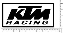 KTM Racing 9″ Rectangle Die Cut Team Sticker Motocross Racing Decal