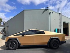 Tesla Cybertruck Gloss Precut Vinyl Wrap Brass Gold Color Change Adhesive Film