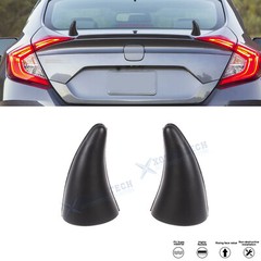 2Pcs Black 3D Devil Bull Horn Sticker Decal For Honda Accord Civic Acura TSX TLX