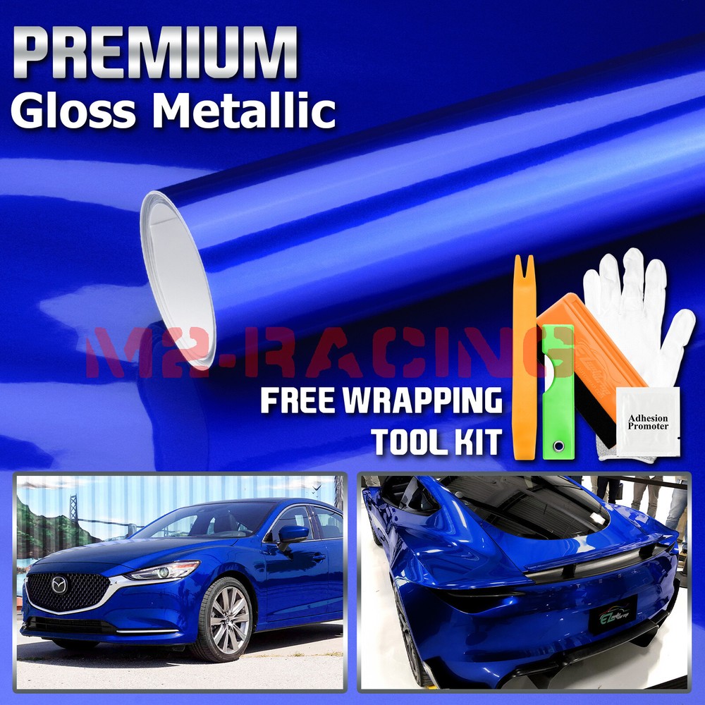 Gloss Metallic Royal Blue Candy Decal Car Vinyl Wrap Film Sticker Sheet Sparkle