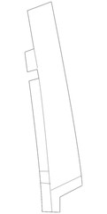 Genuine GM Front Passenger Side Door Window Frame Rear Applique 84963078