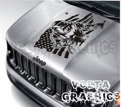 Vinyl hood decal for Jeep Renegade 2015-2024 American welder welding USA flag