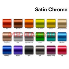 【Satin Chrome】 Dark Blue Matte Car Vinyl Wrap Sticker Air Release Sheet Film