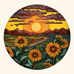 Sunflower Sticker Decal Car Truck Window Bumper Vinyl Decal Floral Flowers