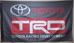 TOYOTA TRD CARBON FLAGS 3FT X 5FT . SUPRA MR2 CAZOO RACING IMSA SCCA SVRA NASCAR