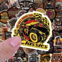 50 Pcs Motorcycle Rider Racing Stickers Skateboard/Luggage/Laptop/Bike Helmet