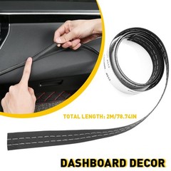 2M Car Mouldings Trim Decor Line Strip Accessories Door Dashboard Stip Wh H