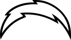 Charger Sticker Logo LA Sports Logo Decal Any Color 4×2.5 Inches