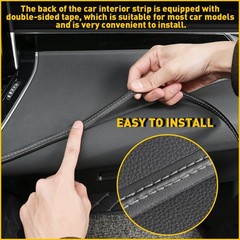 2M Car Mouldings Trim Decor Line Strip Accessories Door Dashboard Stip Wh H
