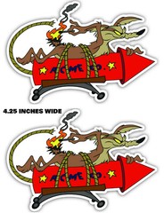 WILE E. COYOTE FUNNY 2-PACK RAT ROD HOT ROD VINTAGE RACING RAT FINK DECAL