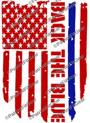 Back The Blue,Blue Strong,Support Law Enforcement,Thin Blue Line,Vinyl Decal