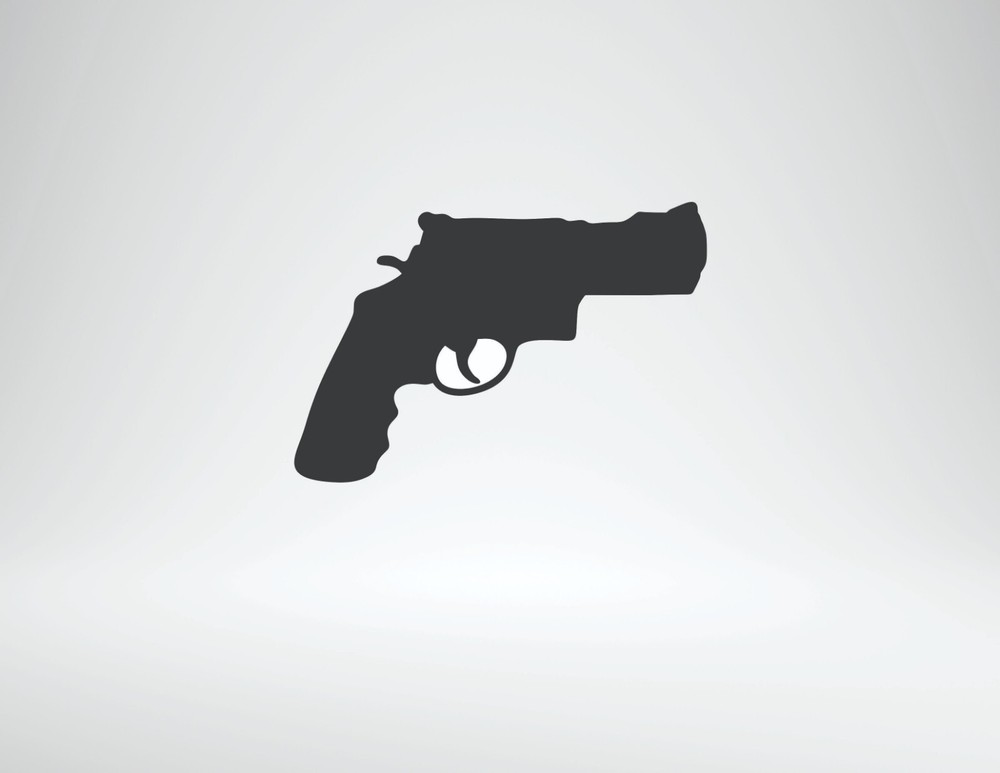 Die Cut Vinyl Decal Snub Nose Revolver Made With Premium Quality Outdoor Vinyl