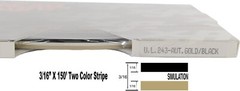Universal 3/16″ 2-Color Pinstripe (Ultra Lite) 0216243 – Autumn Gold Met./Black