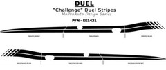 Dual Side Body Strobe Stripes Graphics Decal RT 2008-2023 for Dodge Challenger