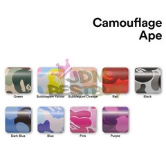 Camouflage Ape Matte Red Gray Camo Car Auto Vinyl Wrap Sticker Decal Sheet Film